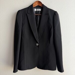 Tahari Arthur S Levine Black Size 6 Lined Classic Tailored Blazer Jacket Work